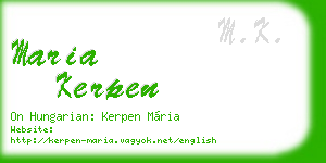 maria kerpen business card